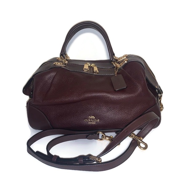 Coach Bags Coach Lane Pebbled Leather Oxblood Satchel Poshmark